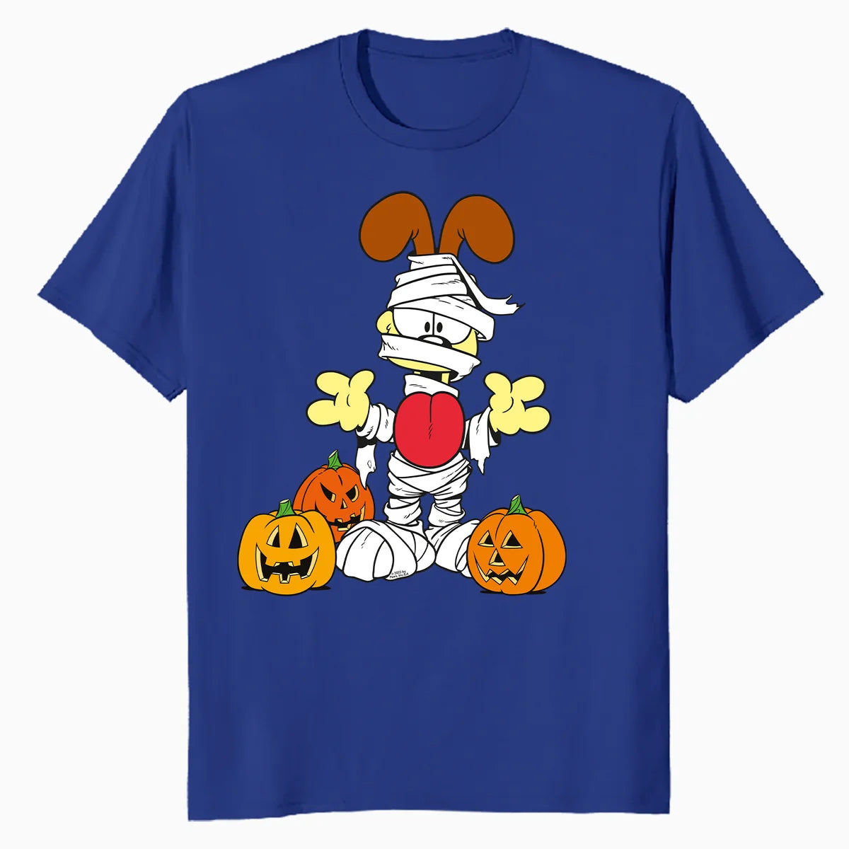 Garfield Odie Halloween Mummy Ghouls Pumpkins Zombie Classic Official Men's T-Shirt