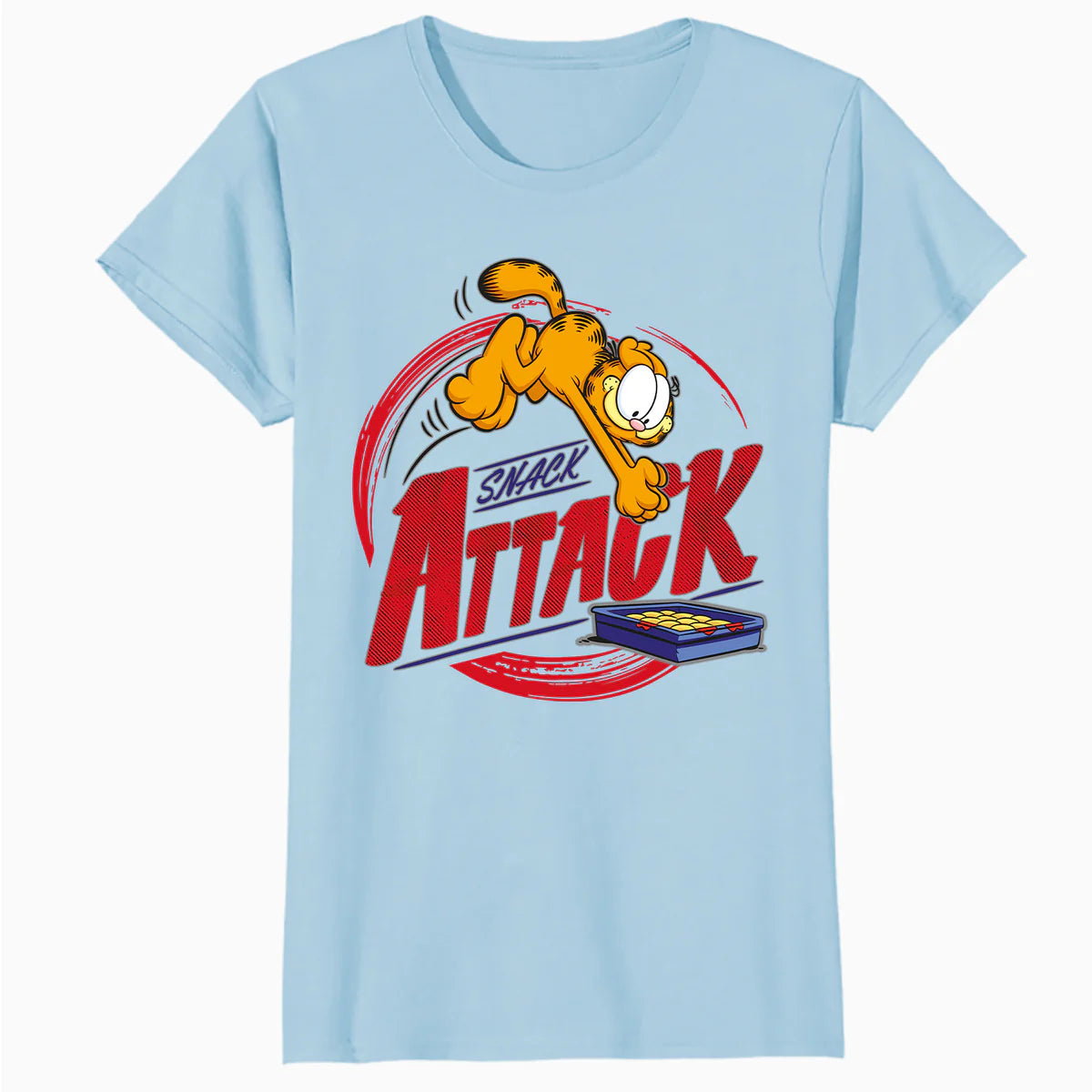 Garfield Snack Attack Love Lasagna Foodie Cat Funny Retro Official Women's T-Shirt