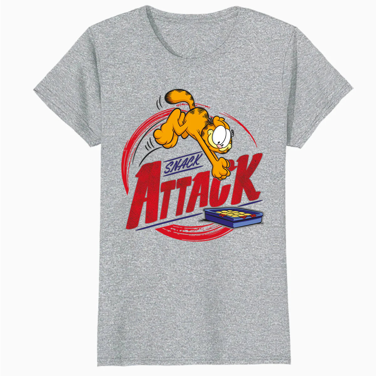 Garfield Snack Attack Love Lasagna Foodie Cat Funny Retro Official Women's T-Shirt
