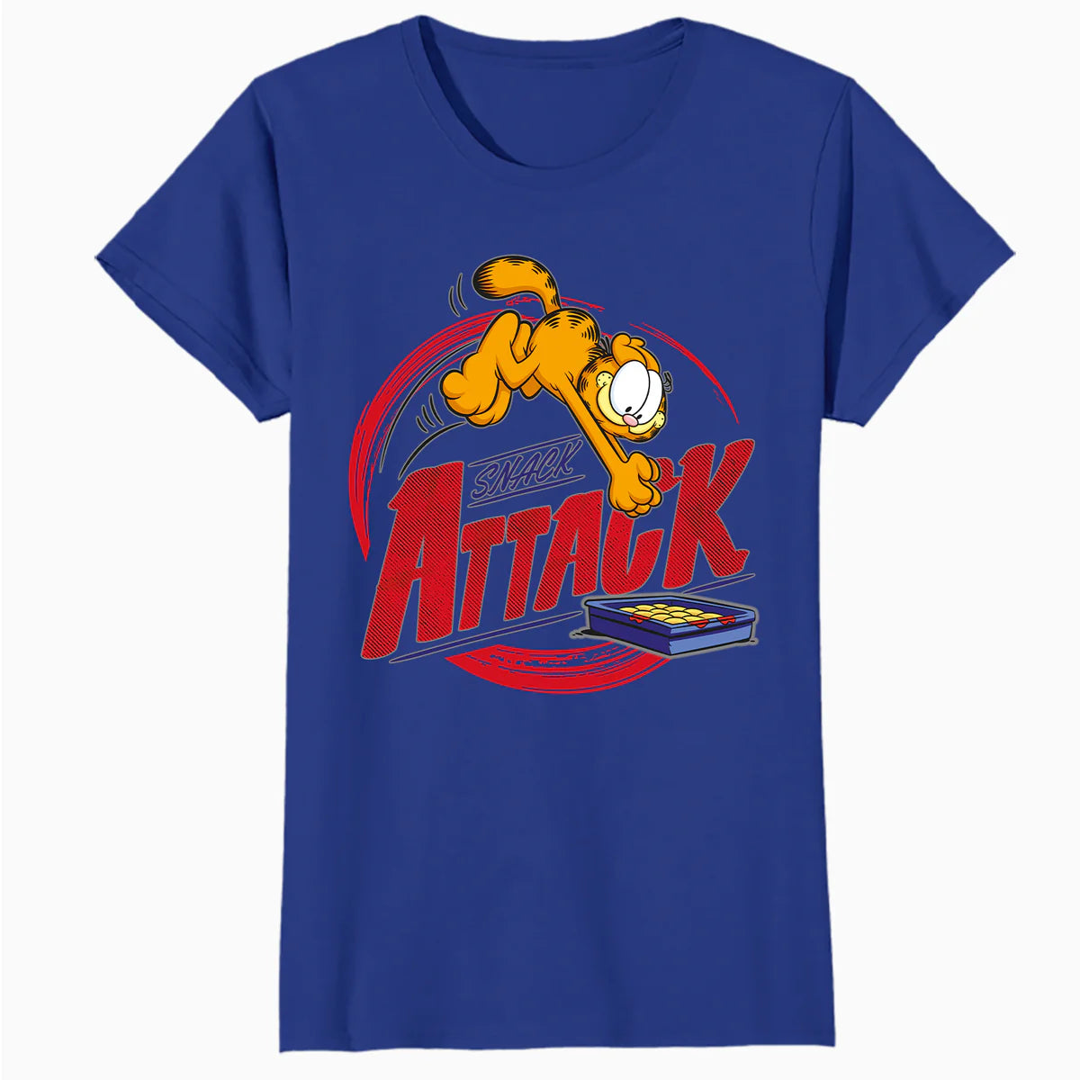 Garfield Snack Attack Love Lasagna Foodie Cat Funny Retro Official Women's T-Shirt