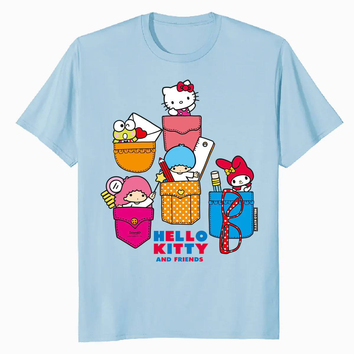 Hello Kitty Best Friends Character Pocket Pals Team Classic Official Men's T-Shirt