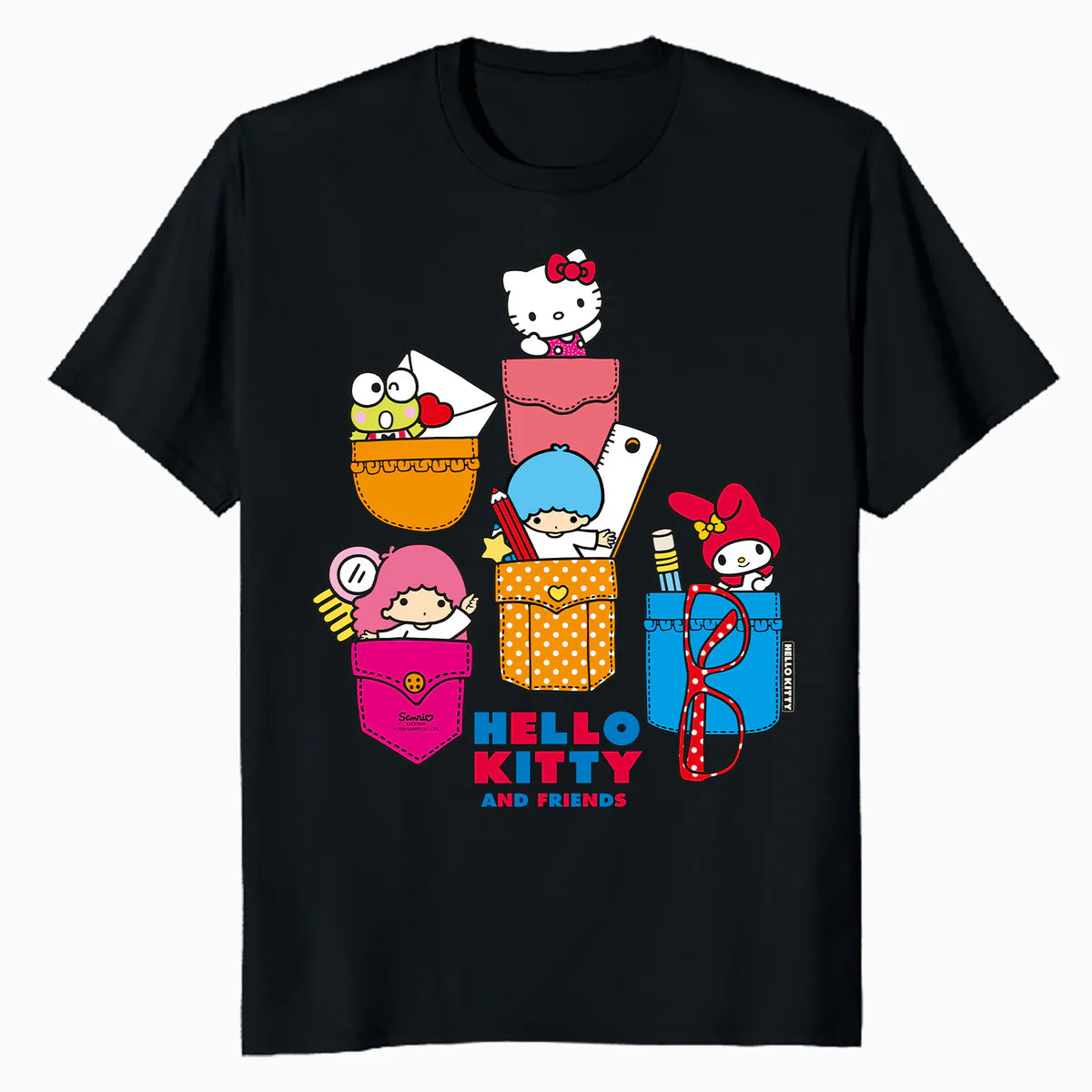 Hello Kitty Best Friends Character Pocket Pals Team Classic Official Men's T-Shirt