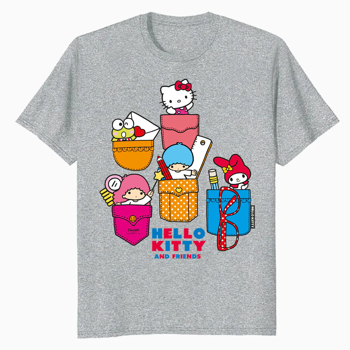 Hello Kitty Best Friends Character Pocket Pals Team Classic Official Men's T-Shirt