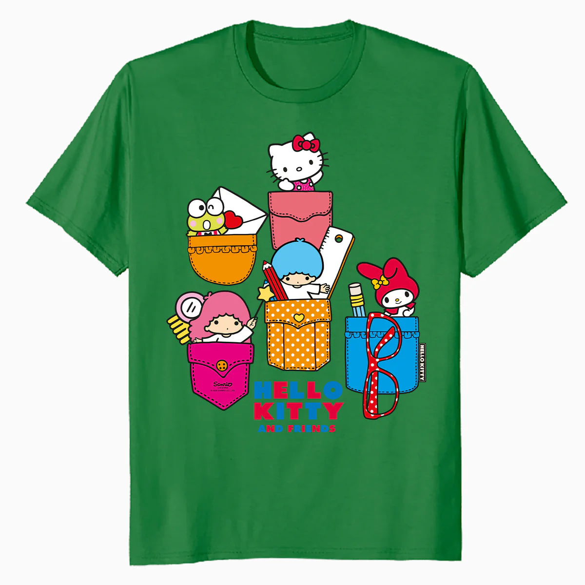Hello Kitty Best Friends Character Pocket Pals Team Classic Official Men's T-Shirt