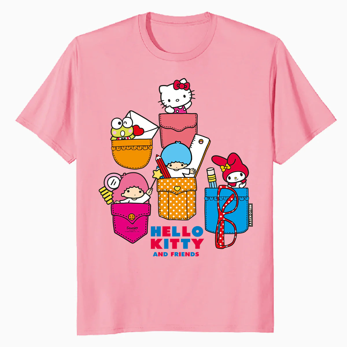 Hello Kitty Best Friends Character Pocket Pals Team Classic Official Men's T-Shirt