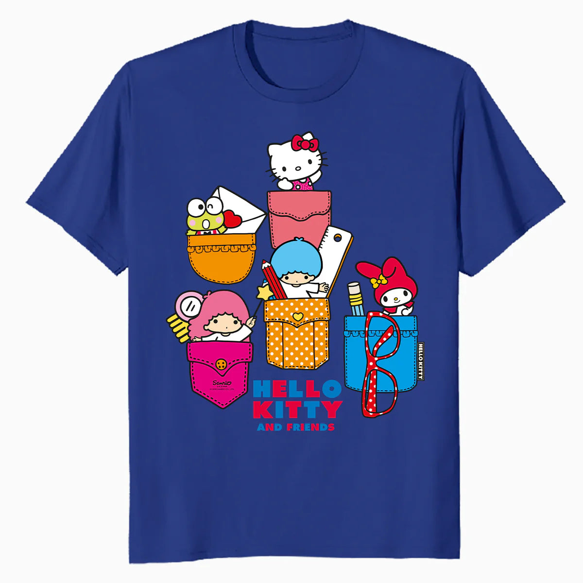 Hello Kitty Best Friends Character Pocket Pals Team Classic Official Men's T-Shirt