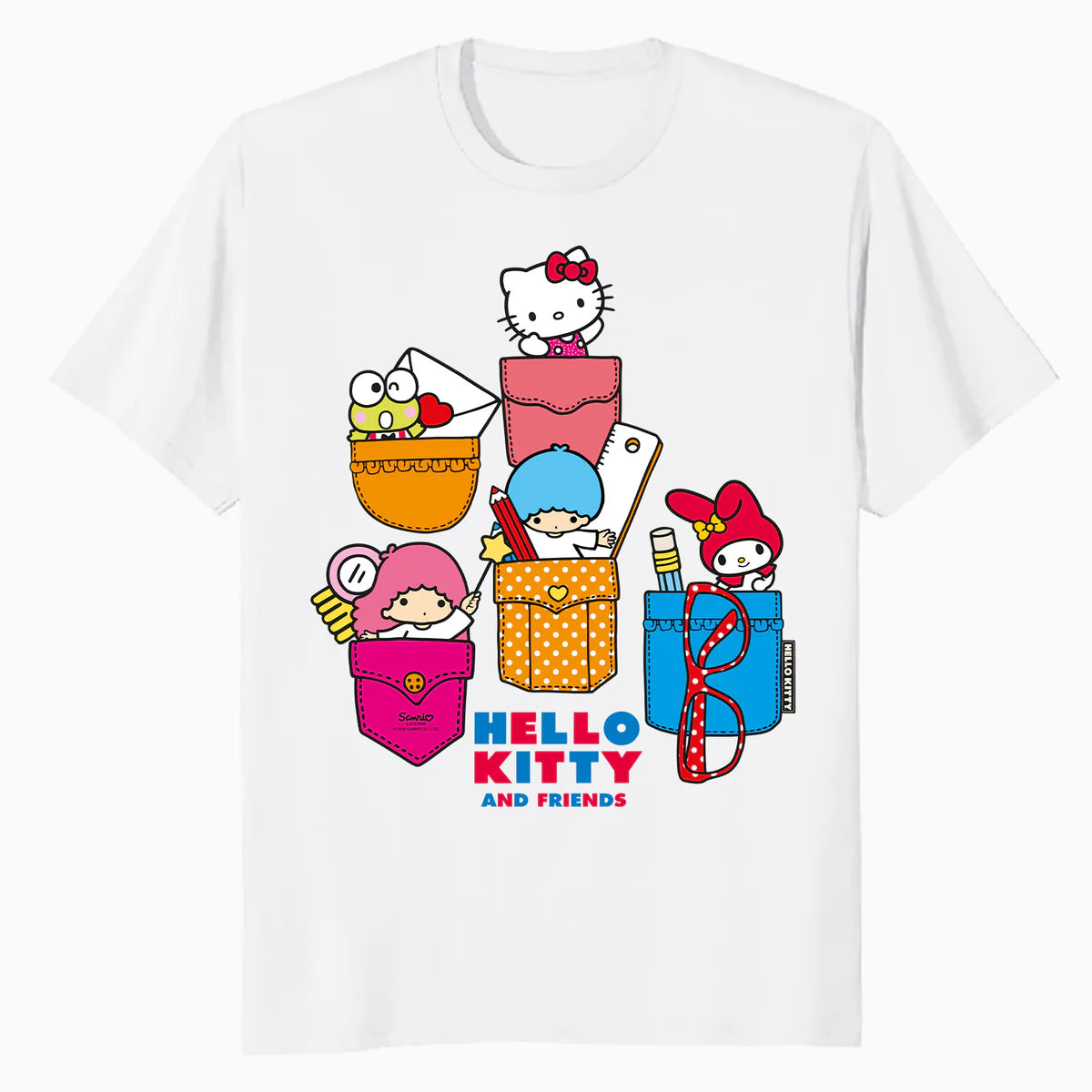 Hello Kitty Best Friends Character Pocket Pals Team Classic Official Men's T-Shirt