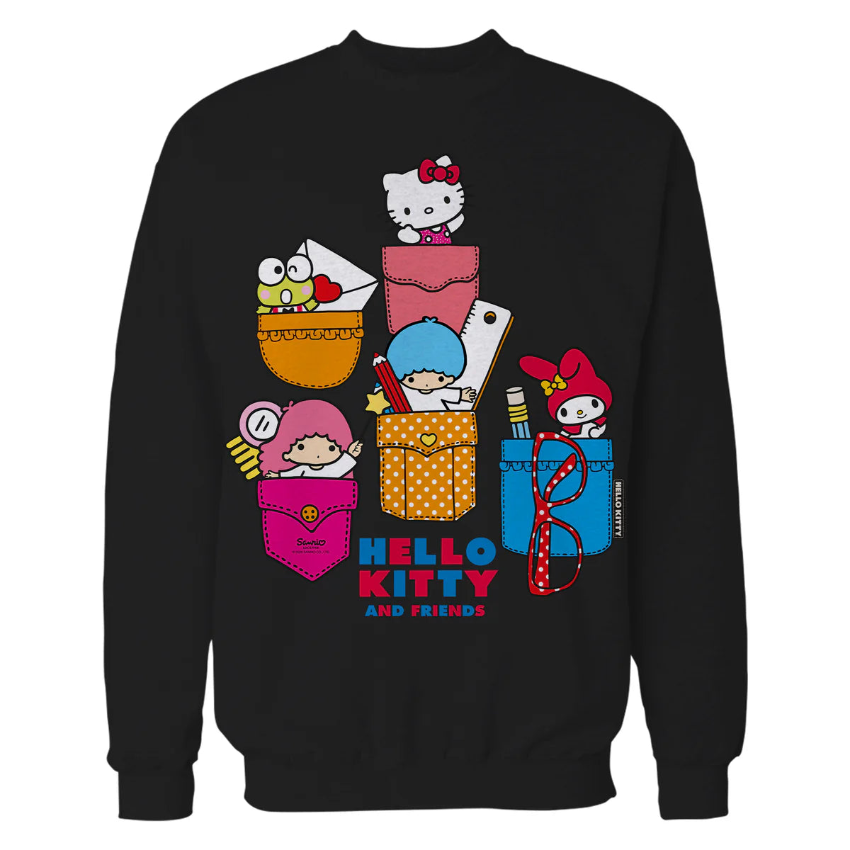 Hello Kitty Best Friends Character Pocket Pals Team Classic Official Sweatshirt