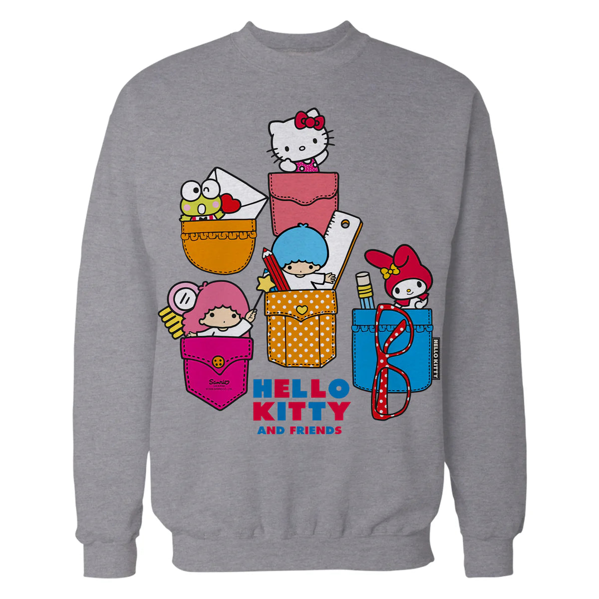 Hello Kitty Best Friends Character Pocket Pals Team Classic Official Sweatshirt