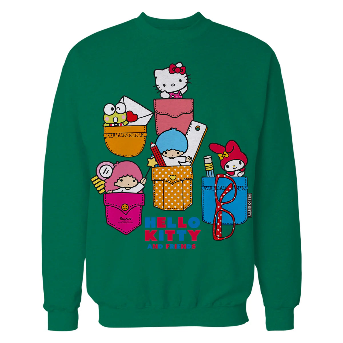 Hello Kitty Best Friends Character Pocket Pals Team Classic Official Sweatshirt