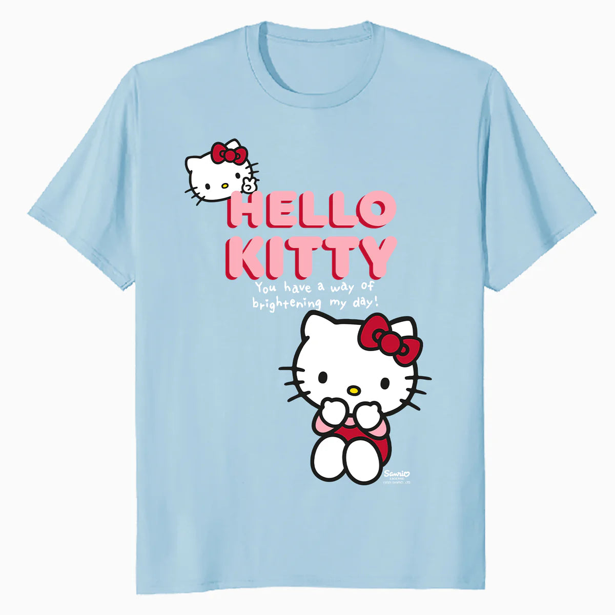 Hello Kitty Bright Day Peace Love Sweet Friendship Classic Official Men's T-Shirt