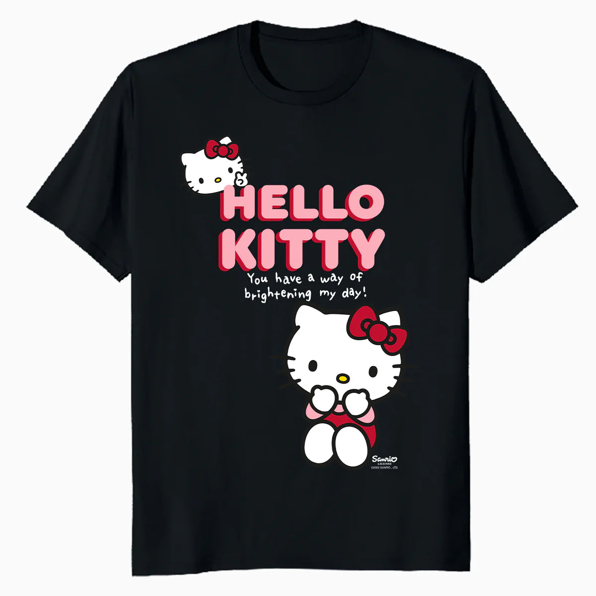 Hello Kitty Bright Day Peace Love Sweet Friendship Classic Official Men's T-Shirt
