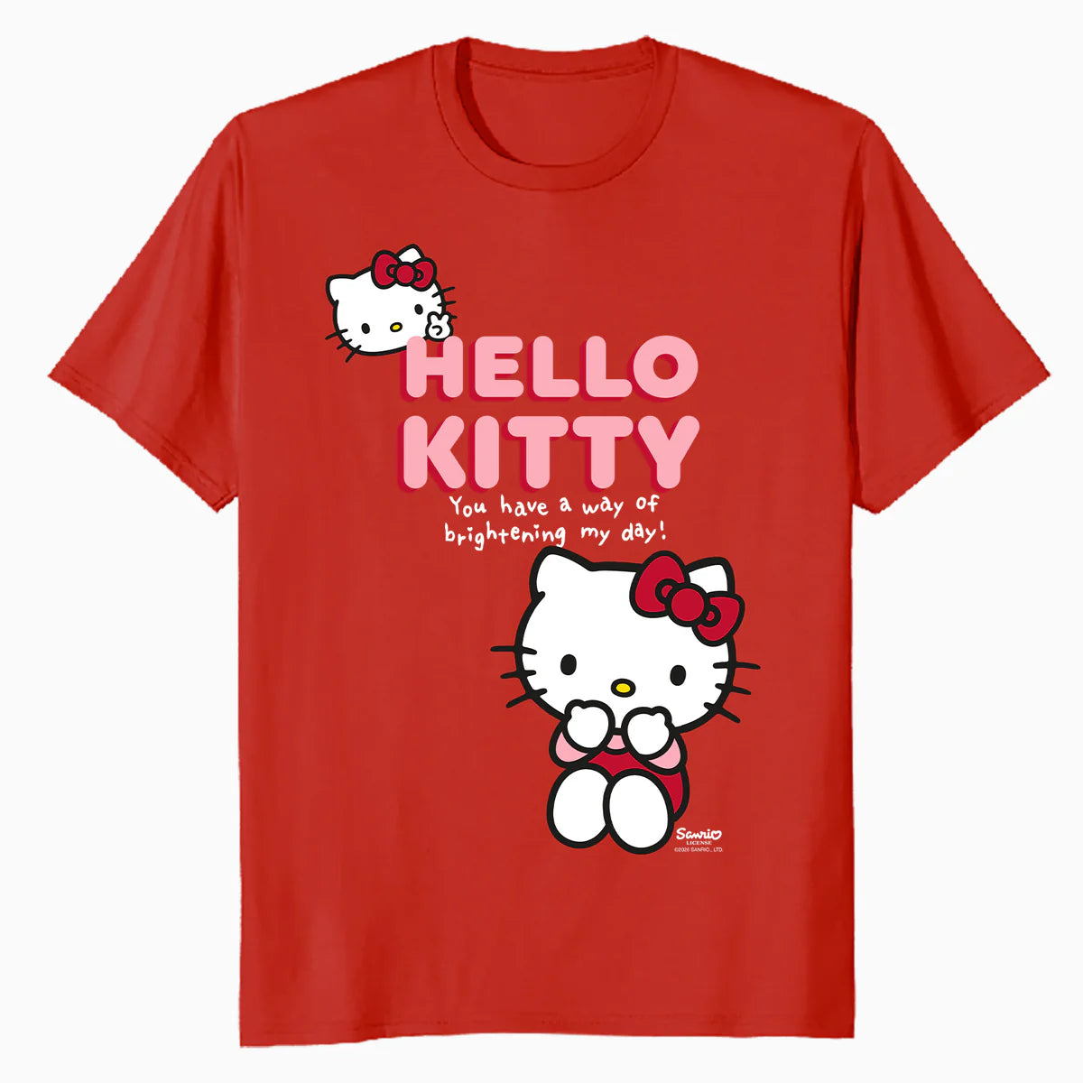 Hello Kitty Bright Day Peace Love Sweet Friendship Classic Official Men's T-Shirt