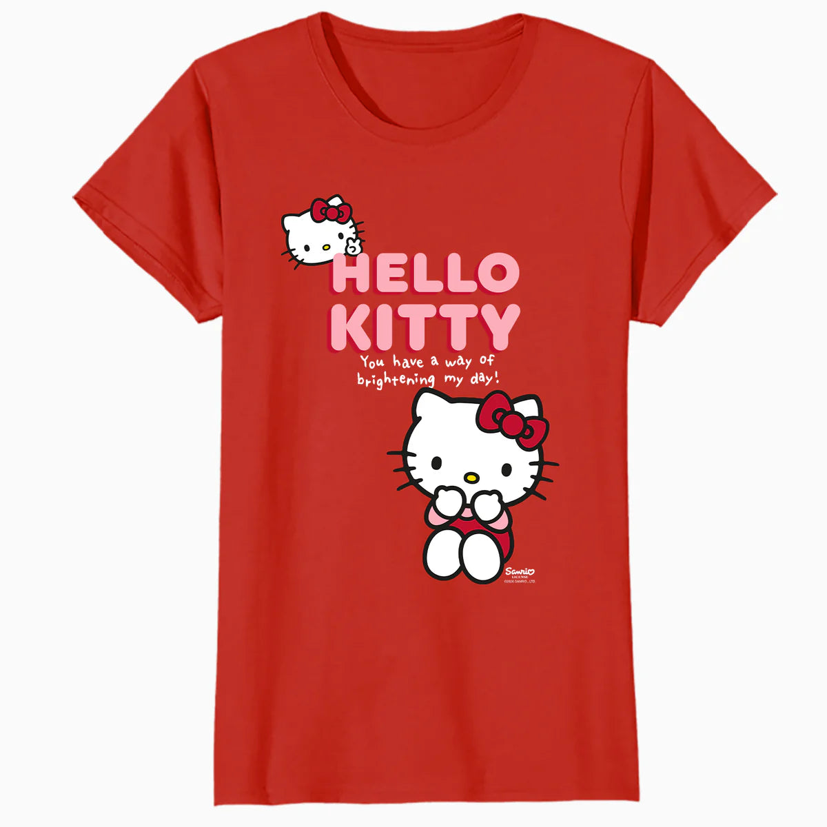 Hello Kitty Bright Day Peace Love Sweet Friendship Classic Official Women's T-Shirt