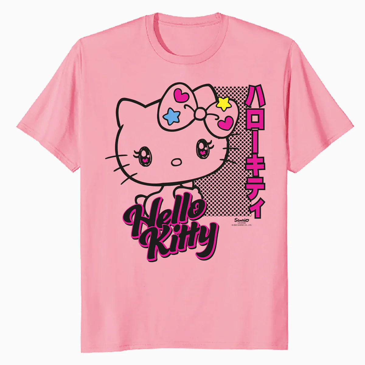 Hello Kitty Bright Tokyo Japan Cute Heart Star Sweet Classic Official Men's T-Shirt