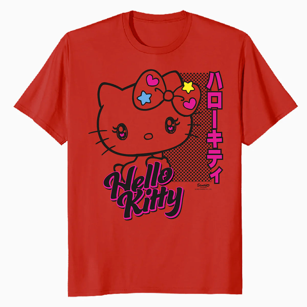 Hello Kitty Bright Tokyo Japan Cute Heart Star Sweet Classic Official Men's T-Shirt