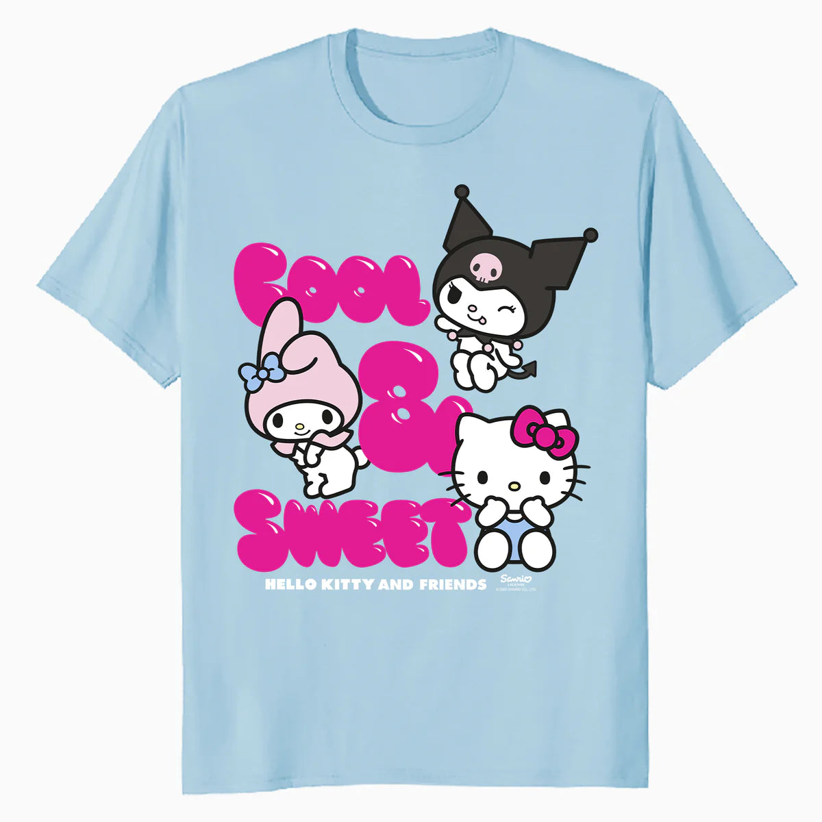 Hello Kitty Charmmy Melody Kuromi Cool Sweet Friends Classic Official Men's T-Shirt