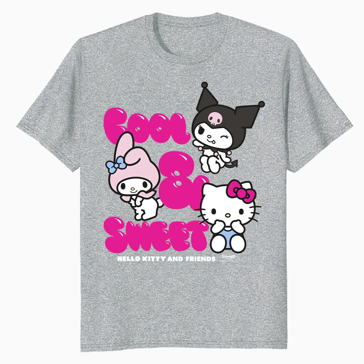 Hello Kitty Charmmy Melody Kuromi Cool Sweet Friends Classic Official Men's T-Shirt