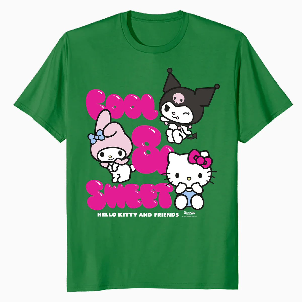 Hello Kitty Charmmy Melody Kuromi Cool Sweet Friends Classic Official Men's T-Shirt
