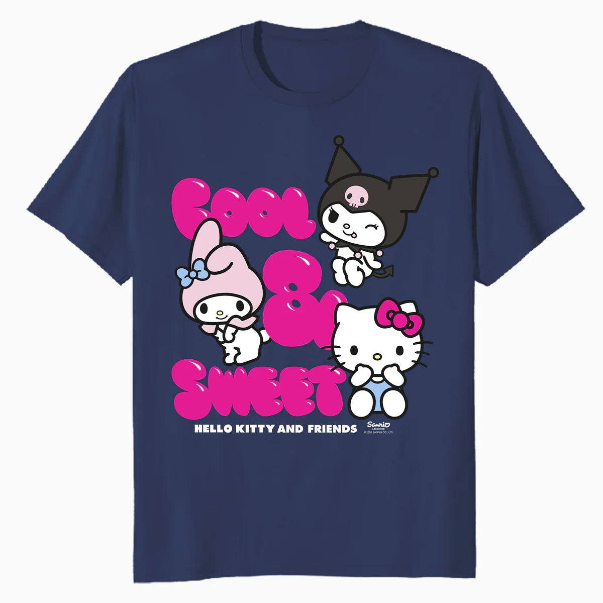 Hello Kitty Charmmy Melody Kuromi Cool Sweet Friends Classic Official Men's T-Shirt