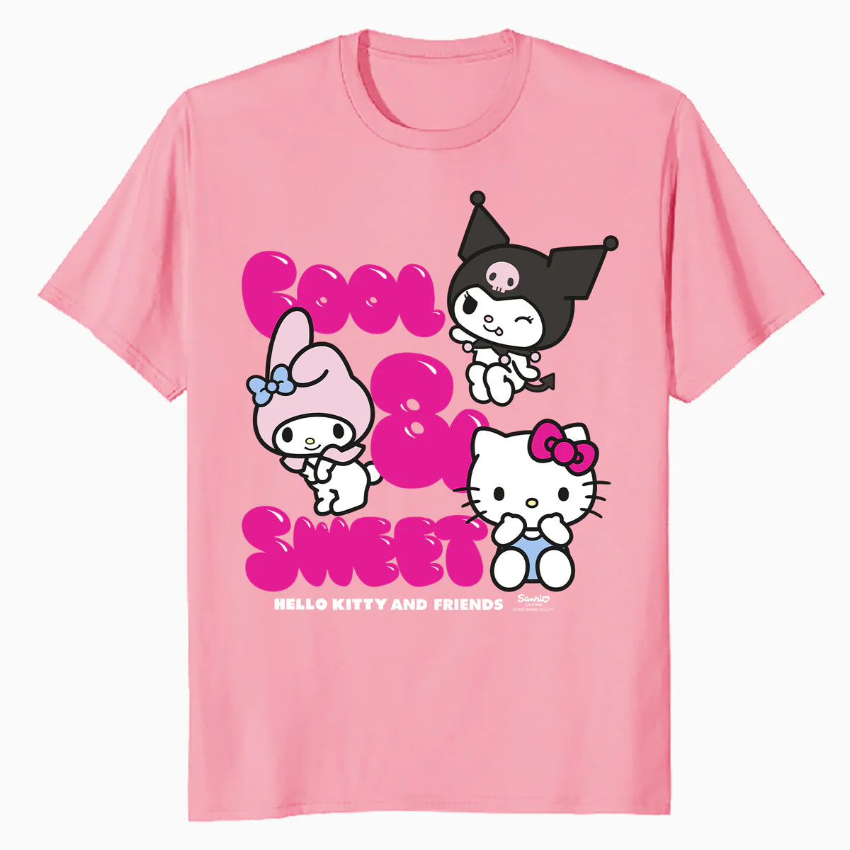 Hello Kitty Charmmy Melody Kuromi Cool Sweet Friends Classic Official Men's T-Shirt