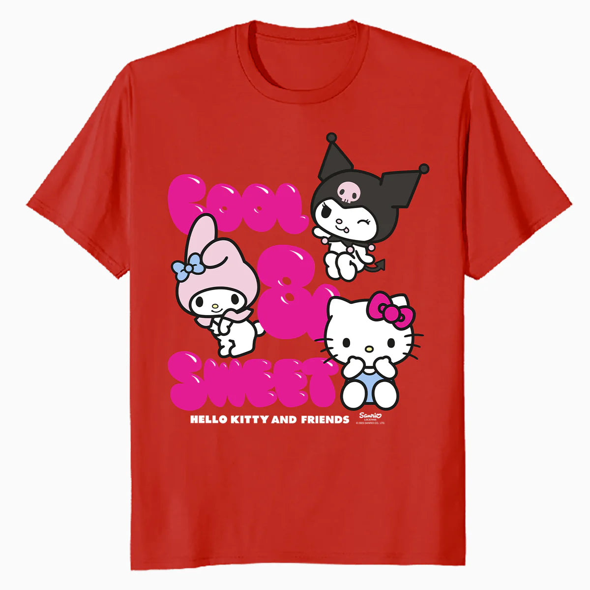 Hello Kitty Charmmy Melody Kuromi Cool Sweet Friends Classic Official Men's T-Shirt