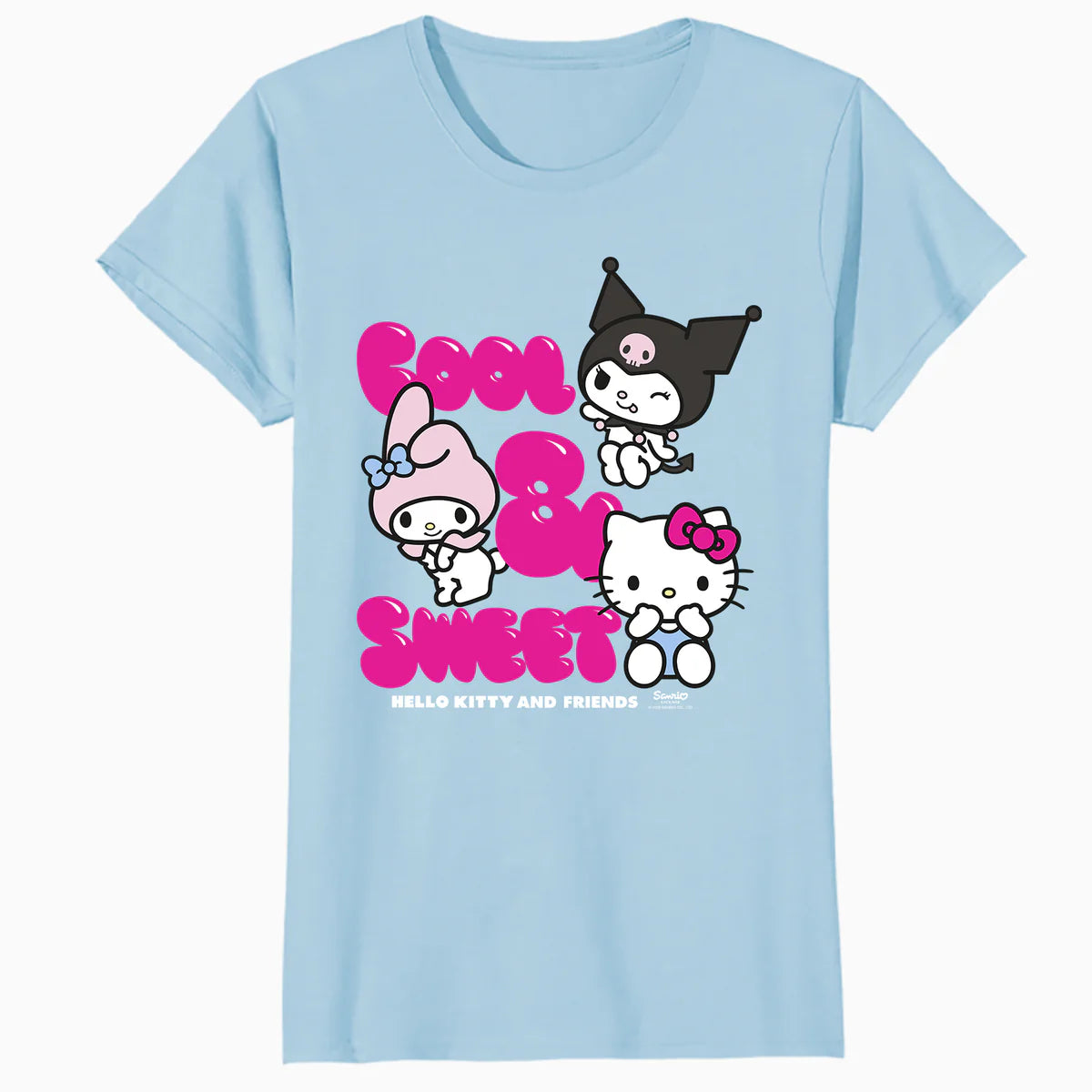 Hello Kitty Charmmy Melody Kuromi Cool Sweet Friends Classic Official Women's T-Shirt