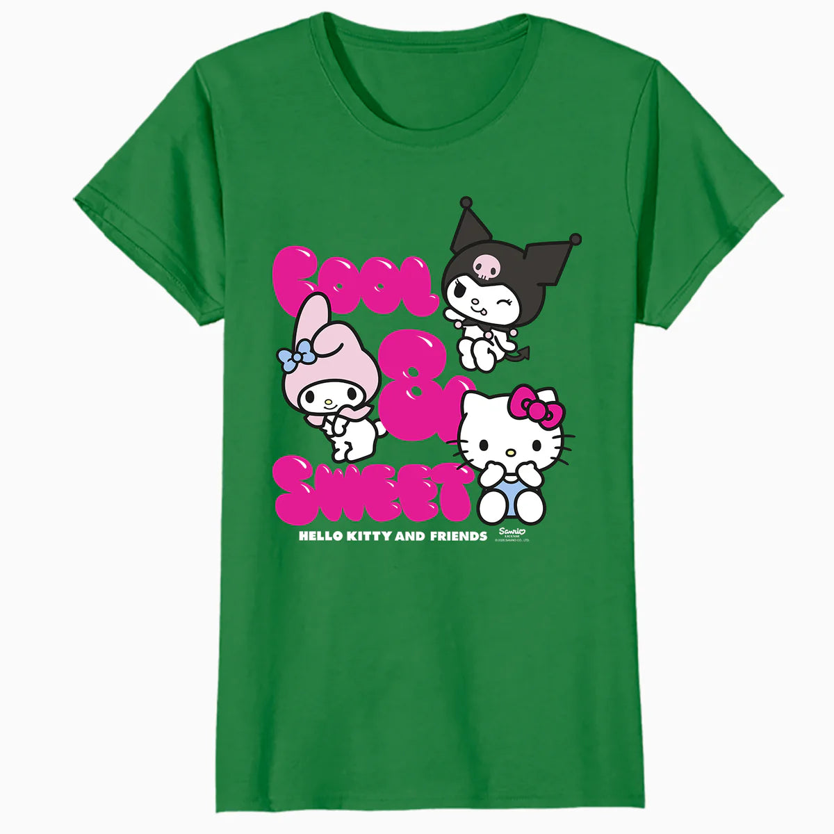 Hello Kitty Charmmy Melody Kuromi Cool Sweet Friends Classic Official Women's T-Shirt