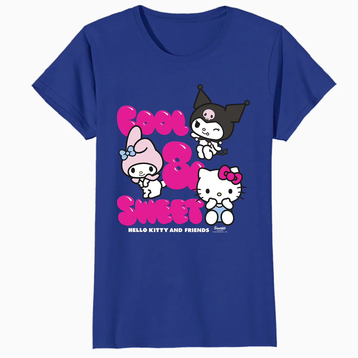 Hello Kitty Charmmy Melody Kuromi Cool Sweet Friends Classic Official Women's T-Shirt