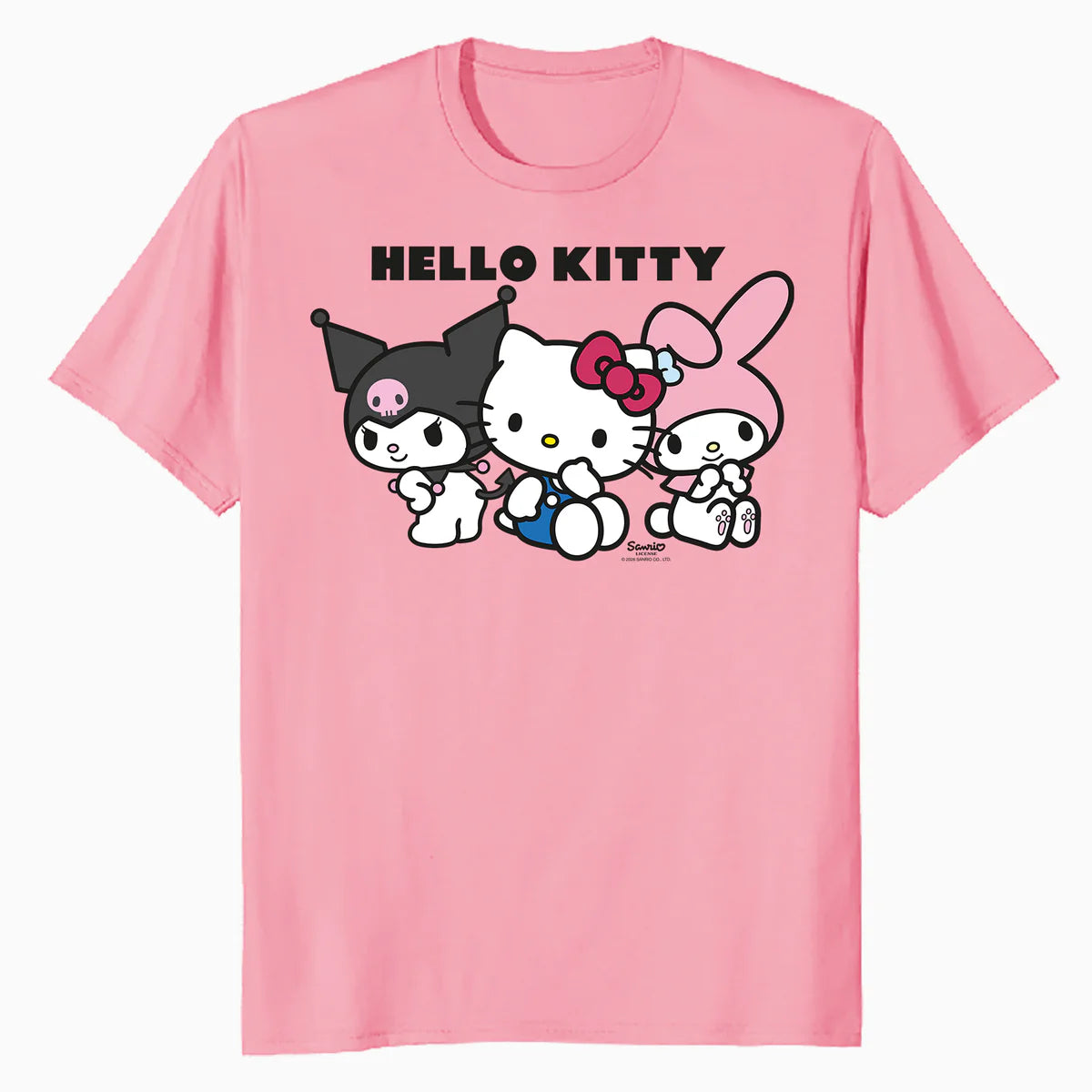 Hello Kitty Charmmy Melody Kuromi Logo Sweet Friends Classic Official Men's T-Shirt