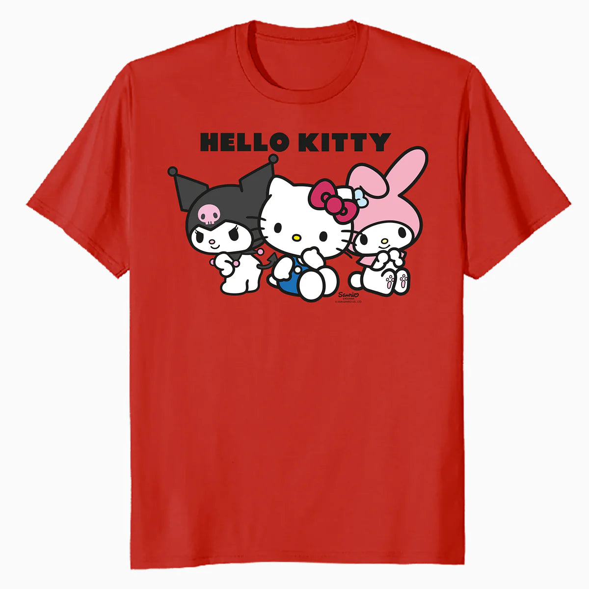 Hello Kitty Charmmy Melody Kuromi Logo Sweet Friends Classic Official Men's T-Shirt