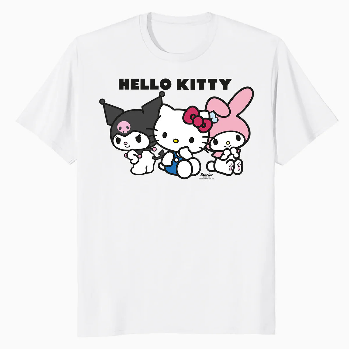 Hello Kitty Charmmy Melody Kuromi Logo Sweet Friends Classic Official Men's T-Shirt