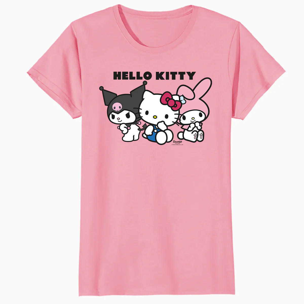 Hello Kitty Charmmy Melody Kuromi Logo Sweet Friends Classic Official Women's T-Shirt