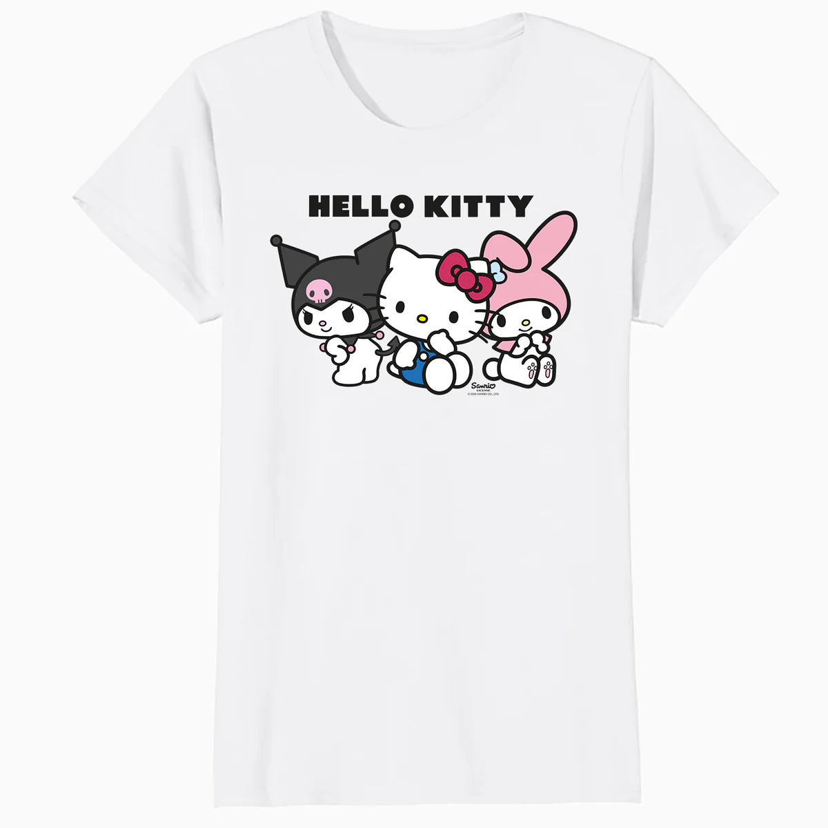 Hello Kitty Charmmy Melody Kuromi Logo Sweet Friends Classic Official Women's T-Shirt
