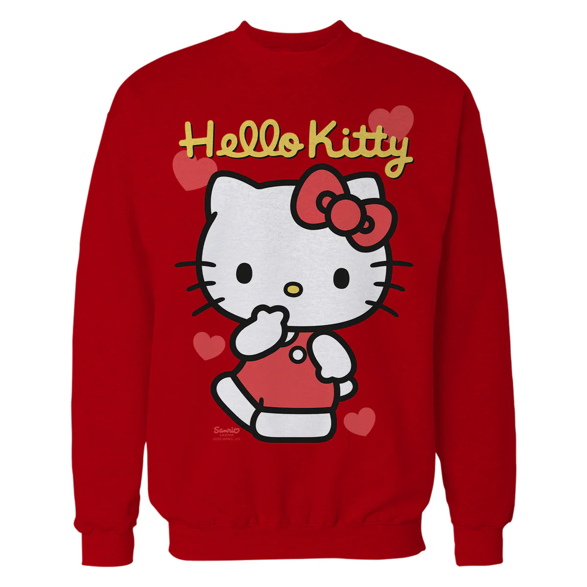 Hello Kitty Cheeky Valentines Sweet Cute Love Pose Classic Official Sweatshirt