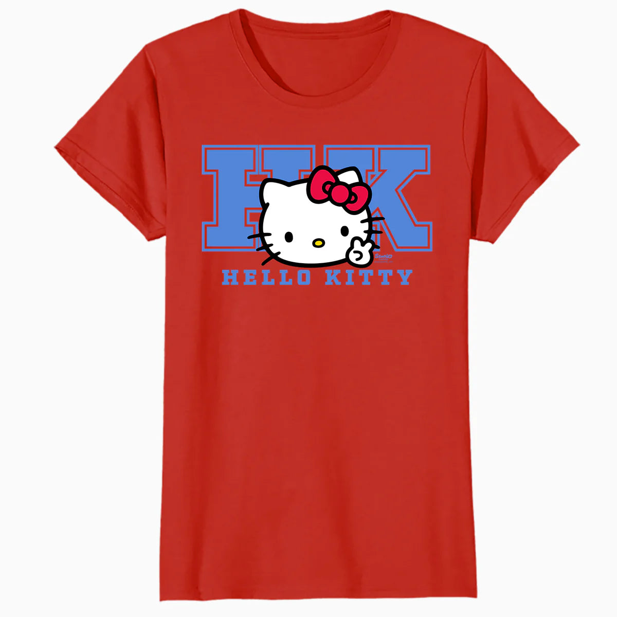 Hello Kitty College Stencil Sport Team Friendship Classic Official Women's T-Shirt