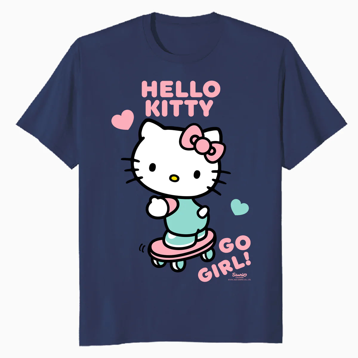 Hello Kitty Cool Cute Girl Power Skateboard Pro Fun Classic Official Men's T-Shirt