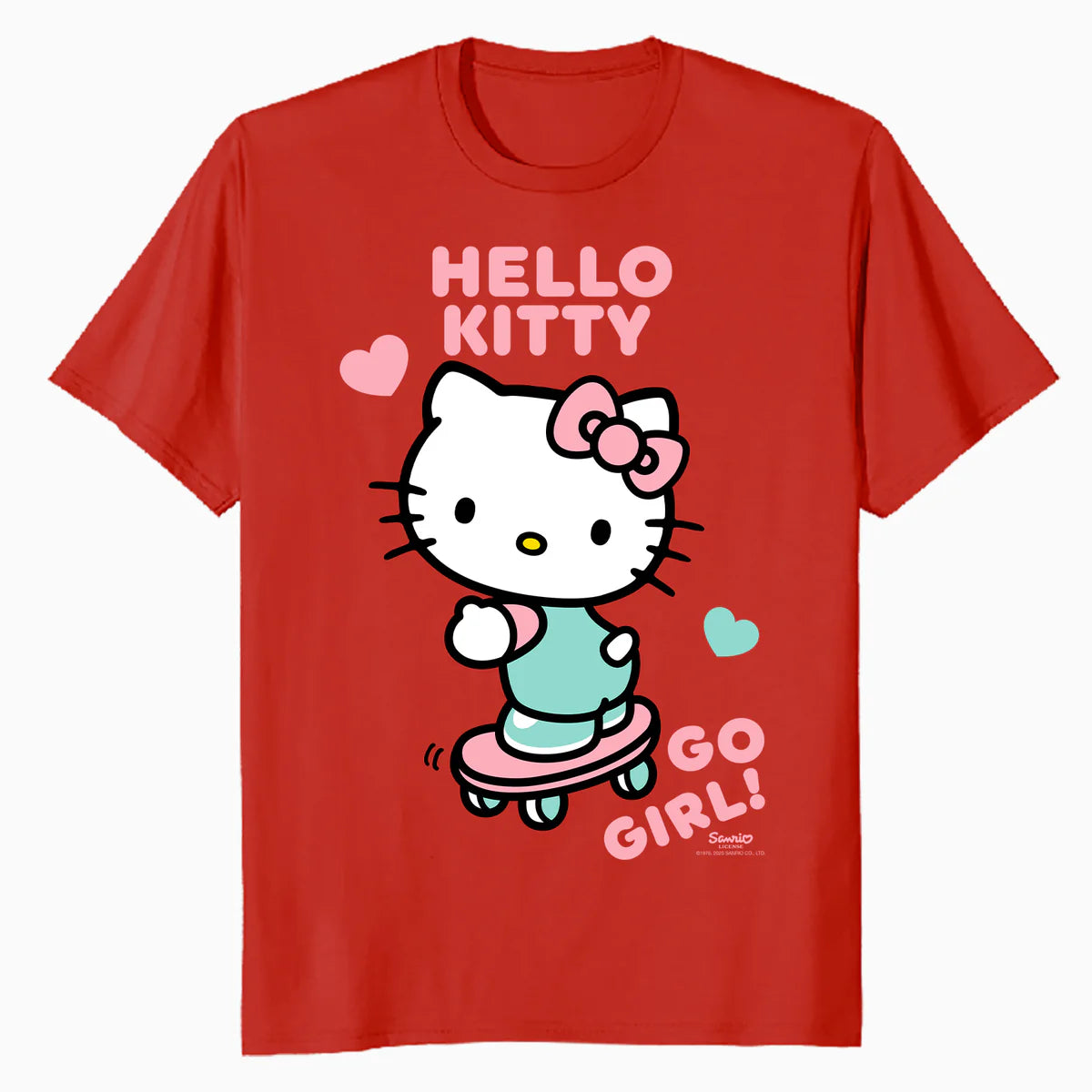 Hello Kitty Cool Cute Girl Power Skateboard Pro Fun Classic Official Men's T-Shirt