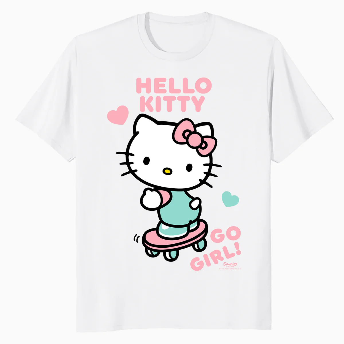 Hello Kitty Cool Cute Girl Power Skateboard Pro Fun Classic Official Men's T-Shirt