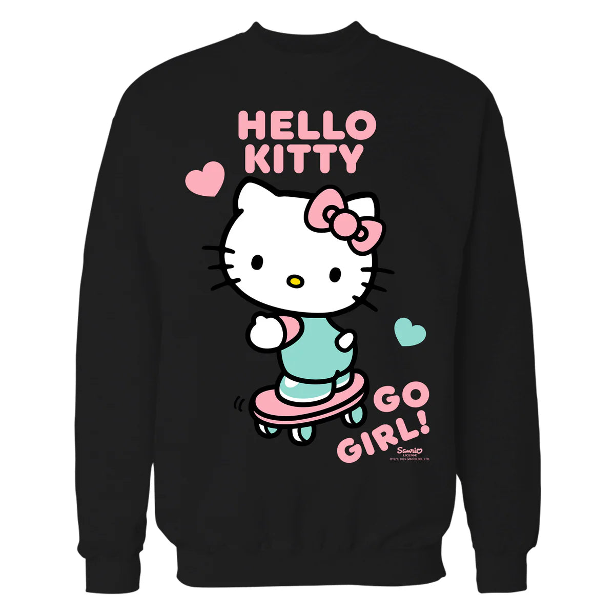 Hello Kitty Cool Cute Girl Power Skateboard Pro Fun Classic Official Sweatshirt