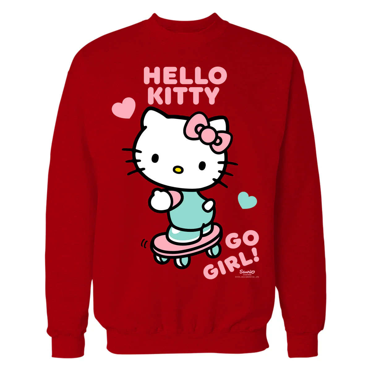 Hello Kitty Cool Cute Girl Power Skateboard Pro Fun Classic Official Sweatshirt