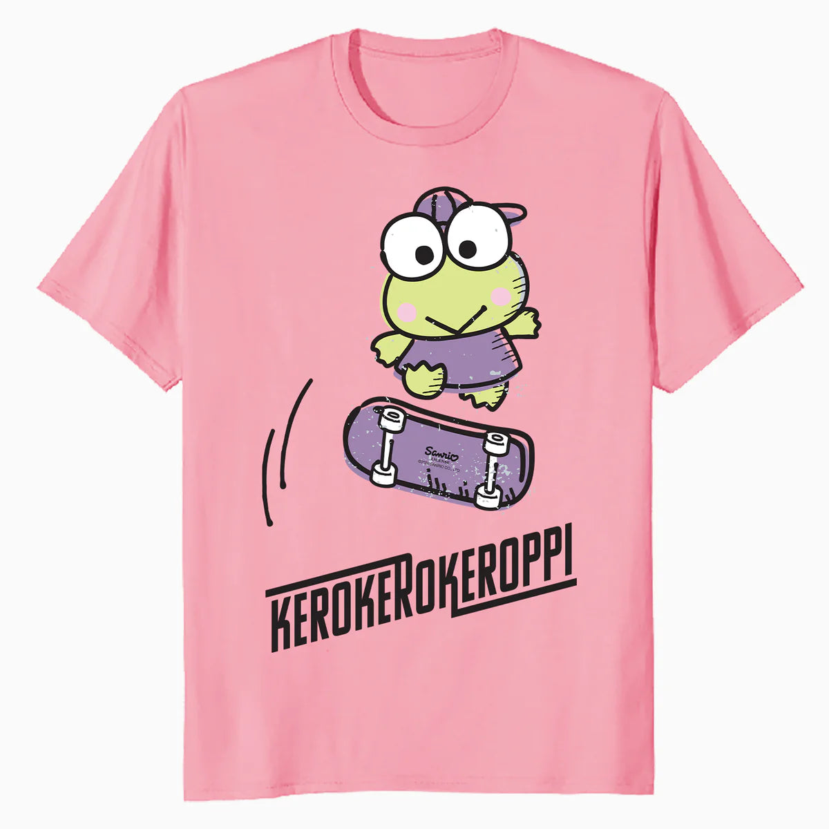 Hello Kitty Kerokerokeroppi Cute Skateboard Art Fun Classic Official Men's T-Shirt
