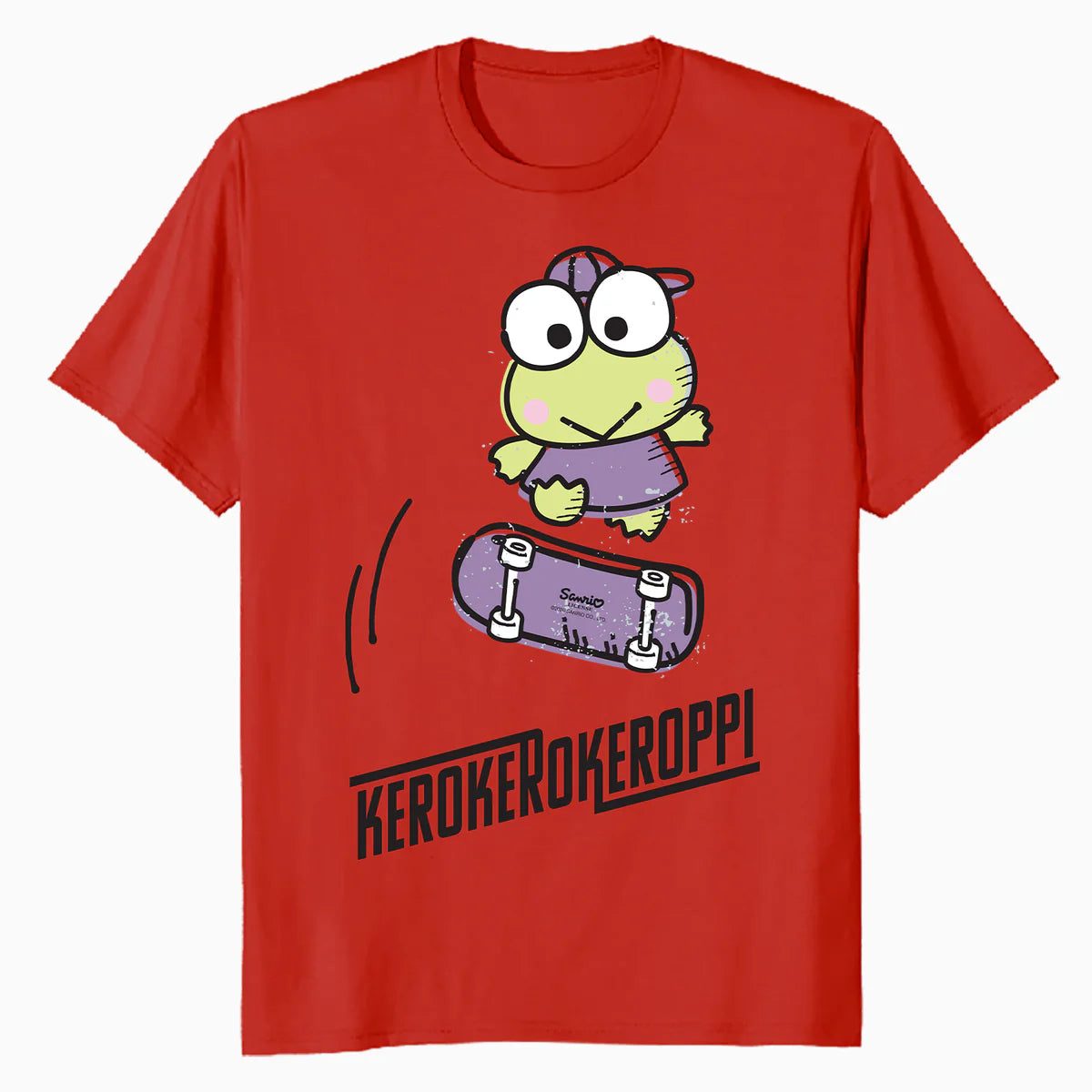 Hello Kitty Kerokerokeroppi Cute Skateboard Art Fun Classic Official Men's T-Shirt
