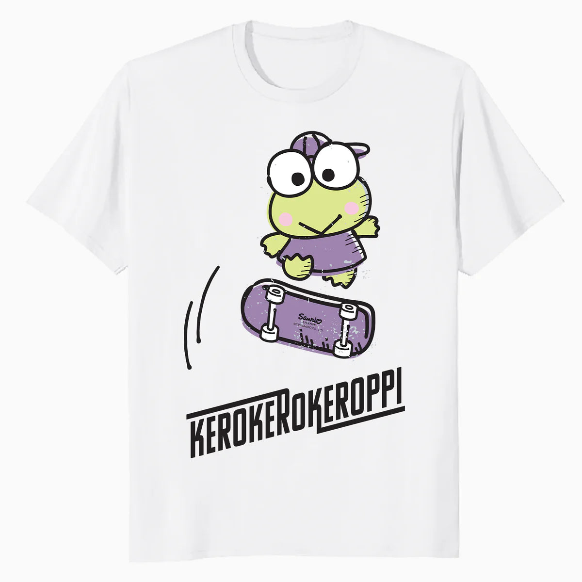 Hello Kitty Kerokerokeroppi Cute Skateboard Art Fun Classic Official Men's T-Shirt