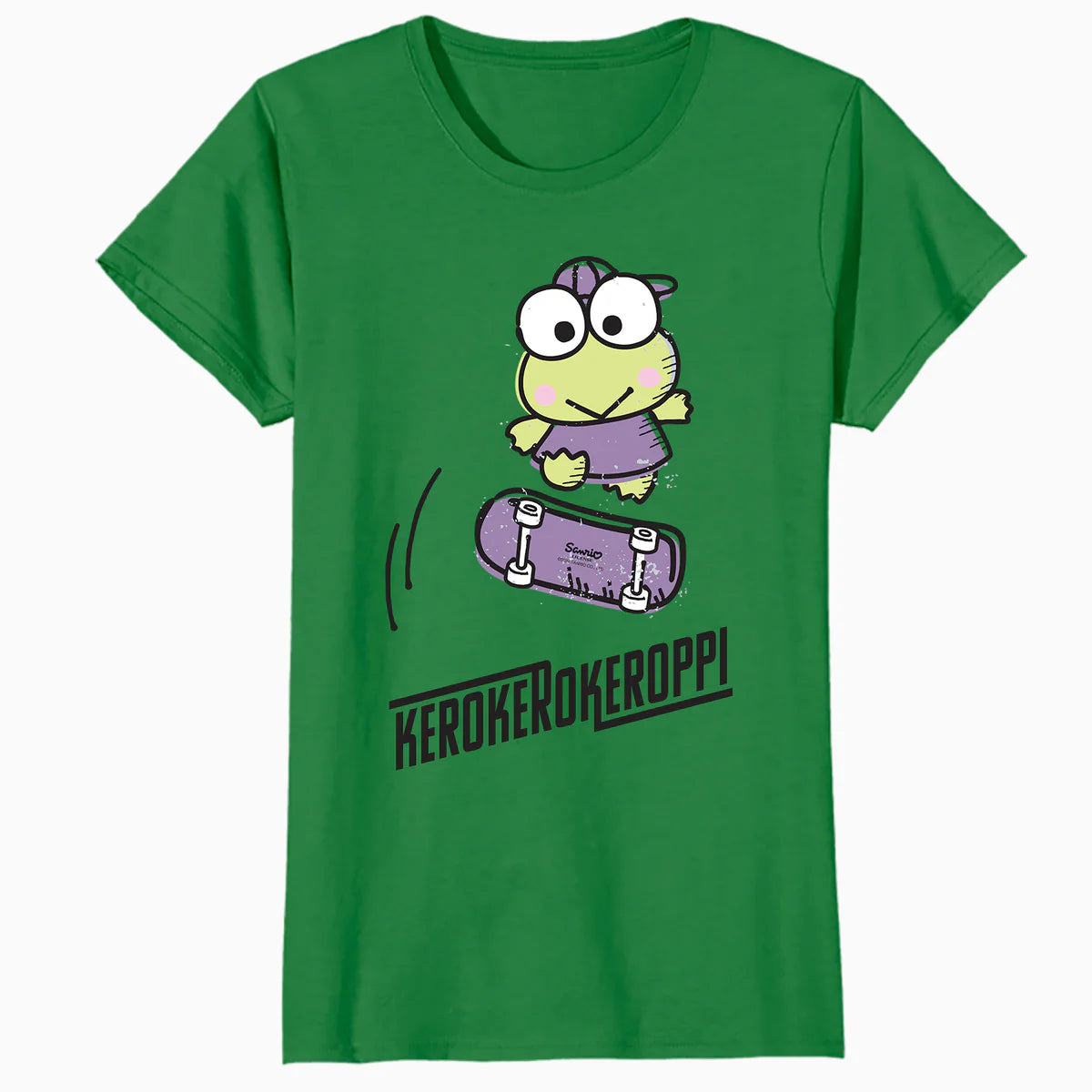 Hello Kitty Kerokerokeroppi Cute Skateboard Art Fun Classic Official Women's T-Shirt