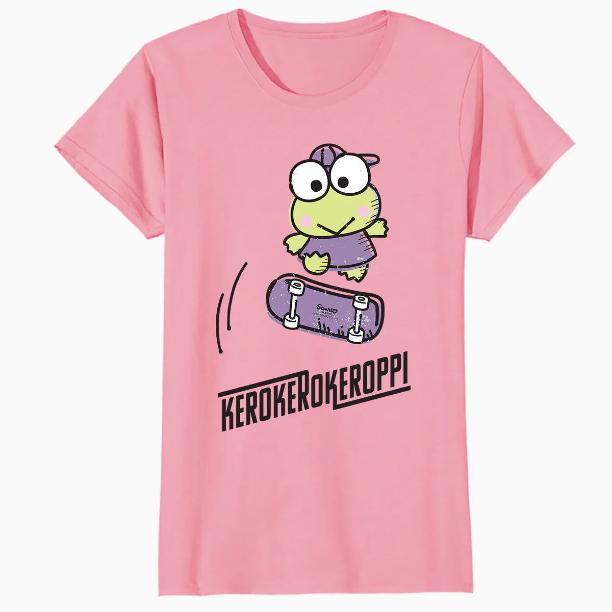 Hello Kitty Kerokerokeroppi Cute Skateboard Art Fun Classic Official Women's T-Shirt