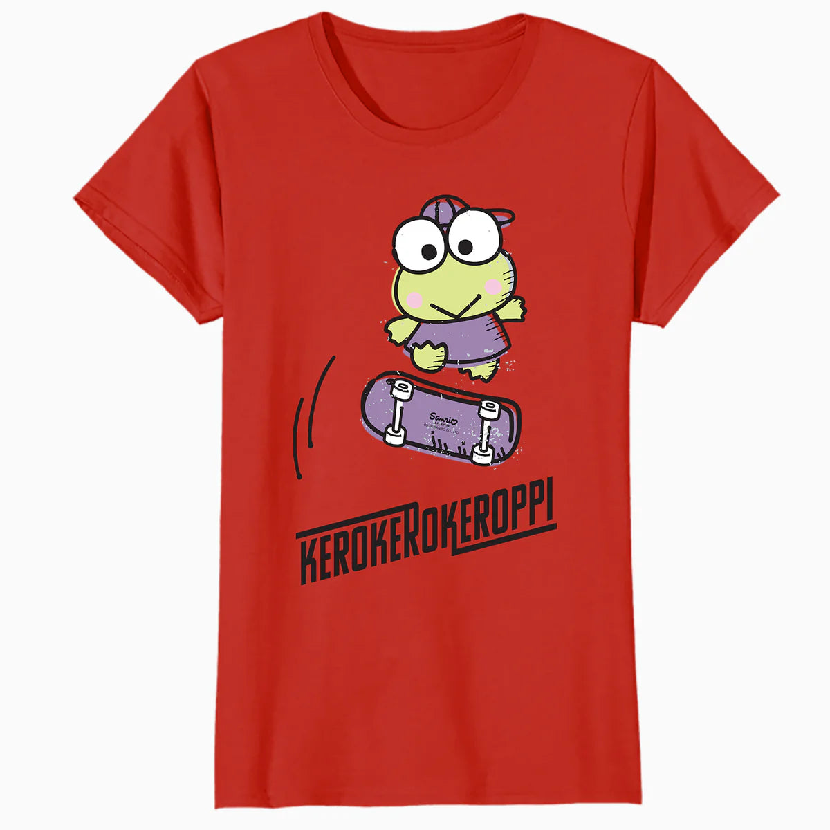 Hello Kitty Kerokerokeroppi Cute Skateboard Art Fun Classic Official Women's T-Shirt