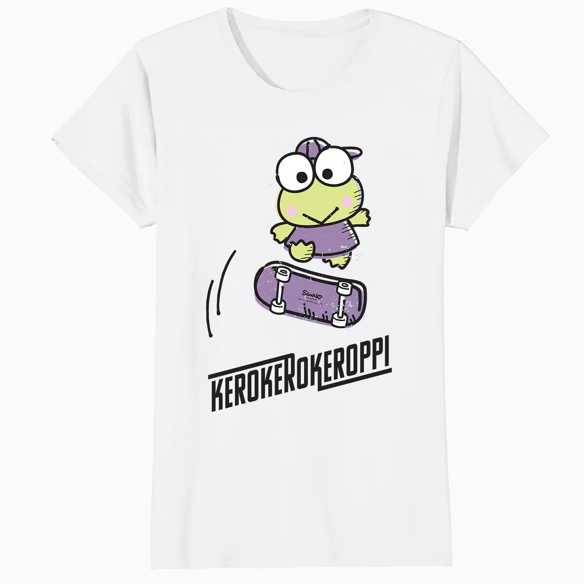 Hello Kitty Kerokerokeroppi Cute Skateboard Art Fun Classic Official Women's T-Shirt