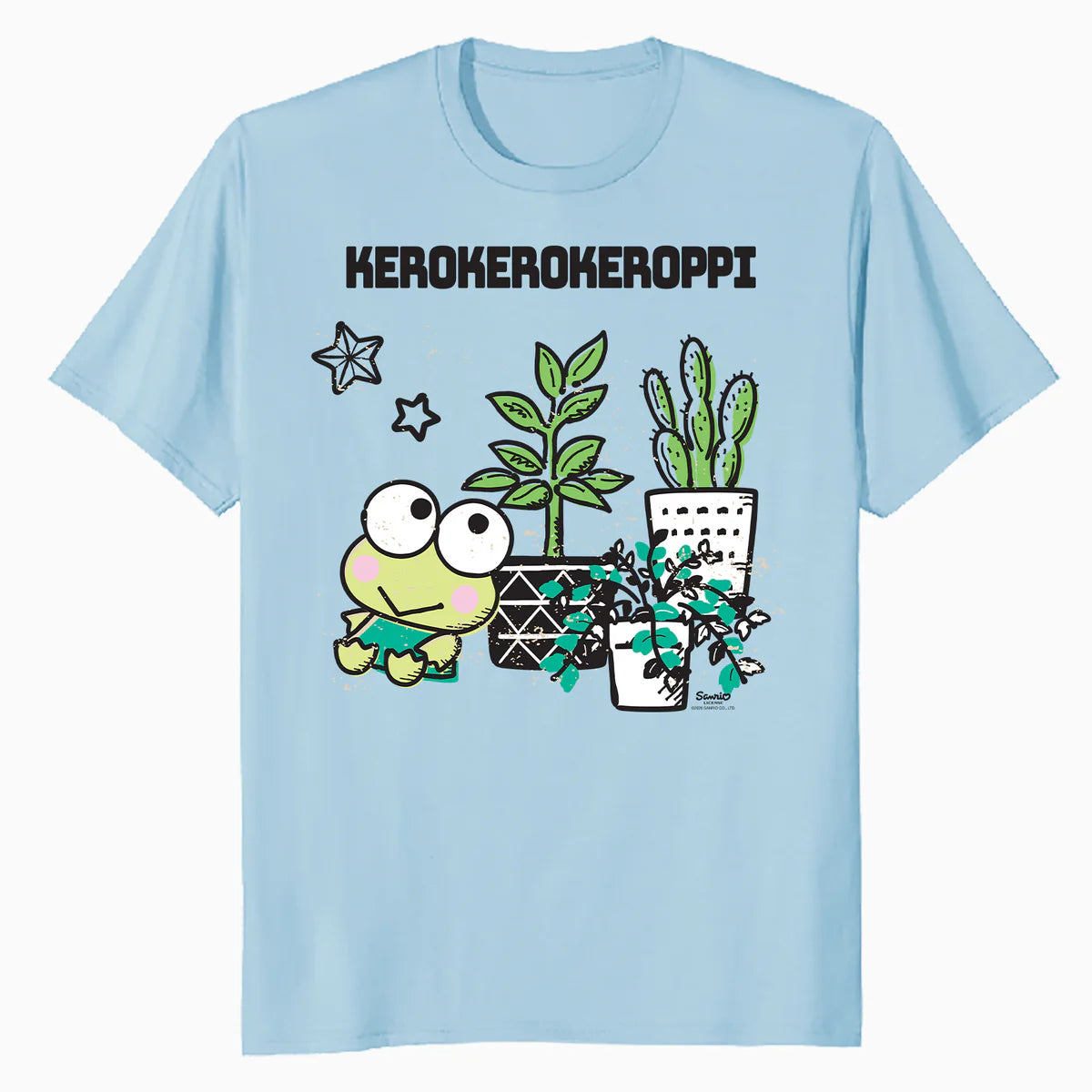 Hello Kitty Kerokerokeroppi Spring Flowers Fun Pose Classic Official Men's T-Shirt
