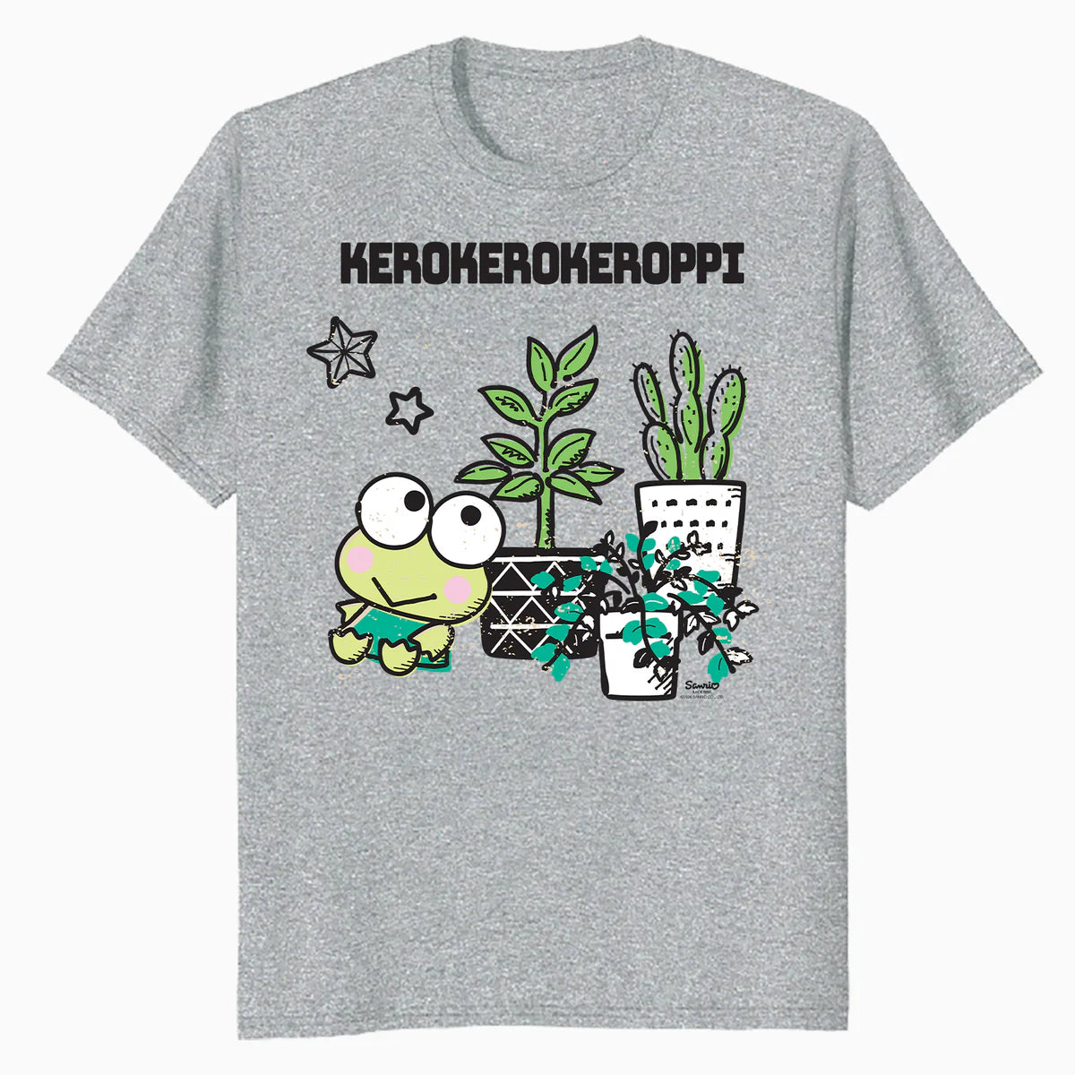 Hello Kitty Kerokerokeroppi Spring Flowers Fun Pose Classic Official Men's T-Shirt